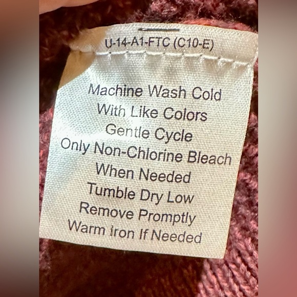 NWT Jos A Bank Sweater Mens XL Red Maroon Long Sleeve Sweater 100% Cotton‎ - Picture 5 of 8